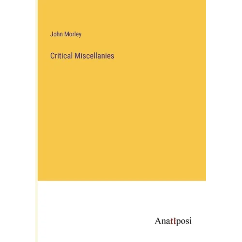 Critical Miscellanies - Paperback