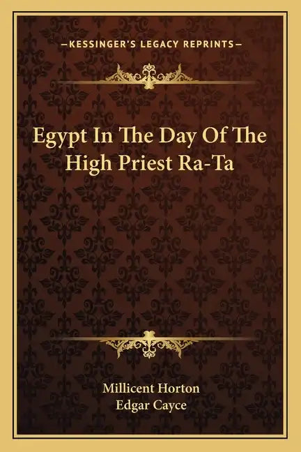 Egypt in the Day of the High Priest Ra-Ta - Paperback
