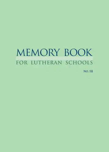 Memory Book For Lutheran Schools - Paperback