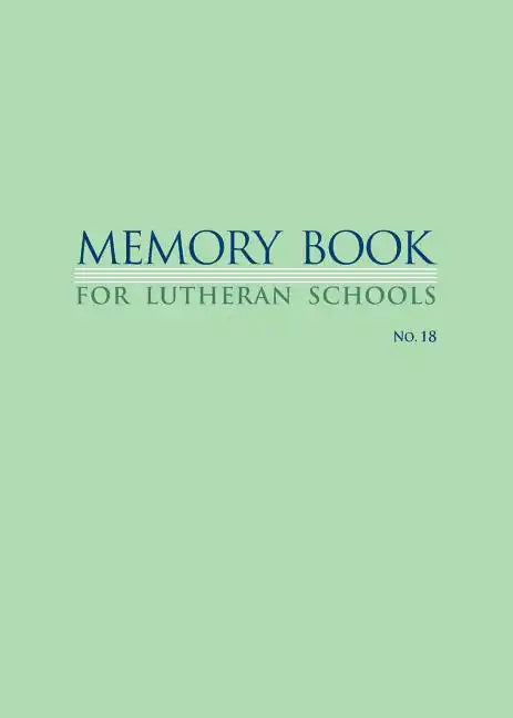 Memory Book For Lutheran Schools - Paperback