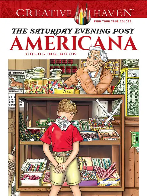 Creative Haven the Saturday Evening Post Americana Coloring Book - Paperback