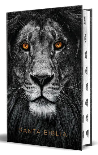 Biblia Rvr 1960 Letra Grande Tamaño Manual, Tapa Dura León de Juda Con Índice / Spanish Bible Rvr 1960 Handy Size Large Print Hardcover Lion of Judah - Hardcover