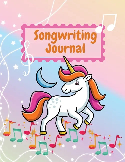 Songwriting Journal: Cute Music Composition Manuscript Paper for Little Musicians and Music Lovers Note and Lyrics writing Staff Paper Larg - Paperback