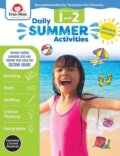 Daily Summer Activities: Between 1st Grade and 2nd Grade, Grade 1 - 2 Workbook - Paperback