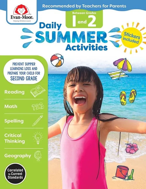 Daily Summer Activities: Between 1st Grade and 2nd Grade, Grade 1 - 2 Workbook - Paperback
