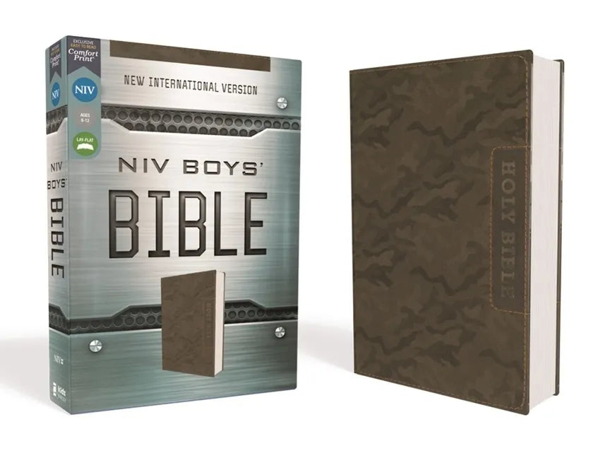 Niv, Boys' Bible, Leathersoft, Brown Camo, Comfort Print - Imitation Leather