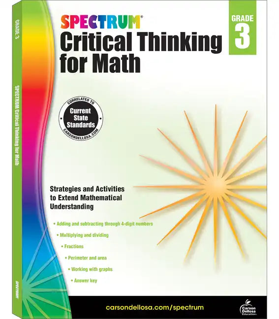 Spectrum Critical Thinking for Math, Grade 3: Volume 45 - Paperback