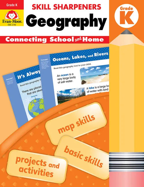 Skill Sharpeners: Geography, Kindergarten Workbook - Paperback