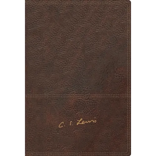 Rvr, Biblia Reflexiones de C. S. Lewis, Interior a DOS Colores, Leathersoft, Café, Comfort Print - Leather