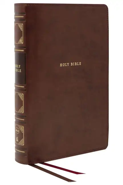 Nkjv, Reference Bible, Classic Verse-By-Verse, Center-Column, Leathersoft, Brown, Indexed, Red Letter Edition, Comfort Print - Imitation Leather