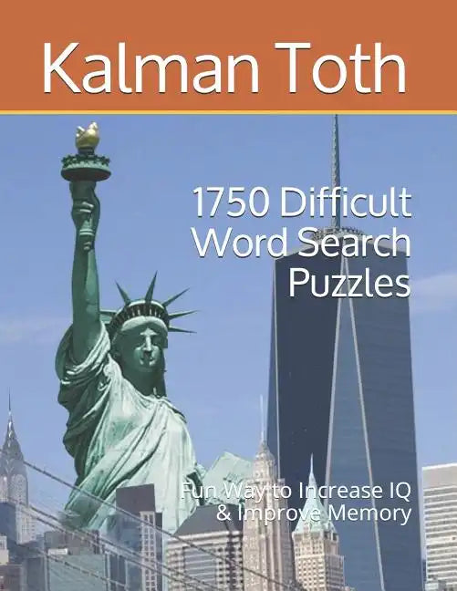 1750 Difficult Word Search Puzzles: Fun Way to Increase IQ & Improve Memory - Paperback