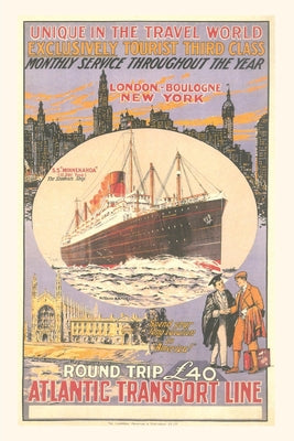 Vintage Journal Transatlantic Ship Travel Poster - Paperback