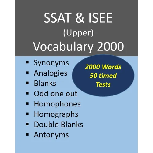 SSAT & ISEE (Upper) Vocabulary 2000 - Paperback
