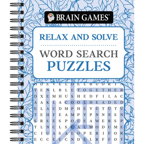 Brain Games - Relax and Solve: Word Search Puzzles (Pattern Cover) - Spiral