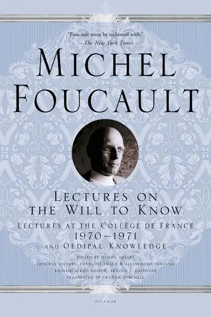 Lectures on the Will to Know - Paperback