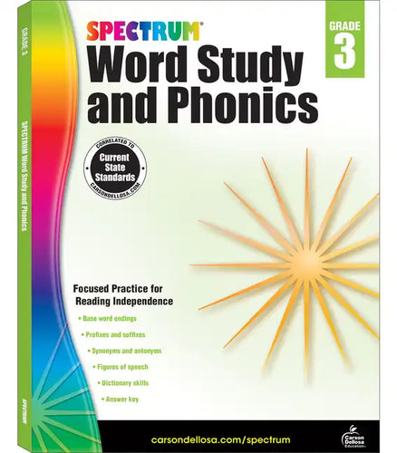 Spectrum Word Study and Phonics, Grade 3: Volume 82 - Paperback