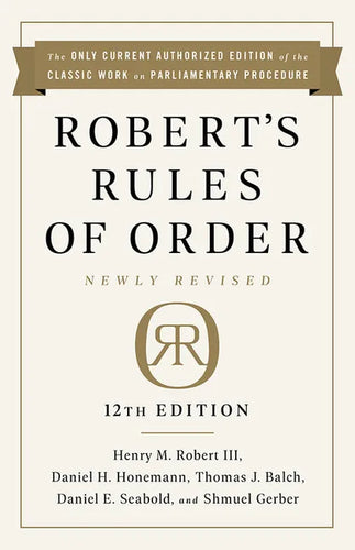 Robert's Rules of Order Newly Revised, 12th Edition - Paperback
