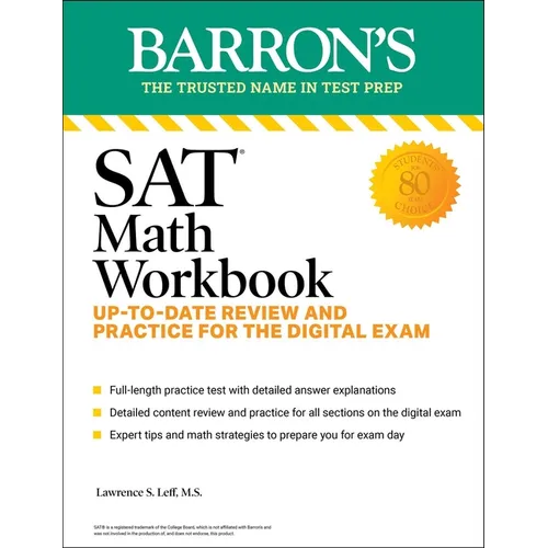 SAT Math Workbook: Up-To-Date Practice for the Digital Exam - Paperback