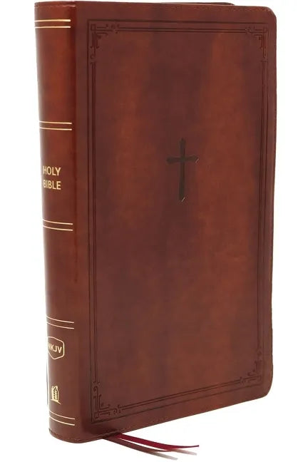 Nkjv, Reference Bible, Personal Size Large Print, Leathersoft, Brown, Red Letter Edition, Comfort Print: Holy Bible, New King James Version - Imitation Leather