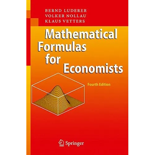 Mathematical Formulas for Economists