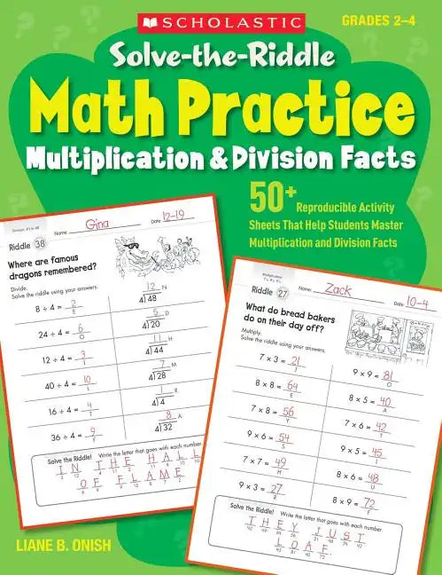 Solve-The-Riddle Math Practice, Grades 2-4: Multiplication & Division Facts - Paperback