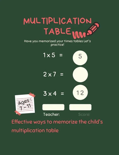 Multiplication Table: TAR > The simplest and most beautiful methods for teaching your child > Your child mastered the multiplication table w - Paperback
