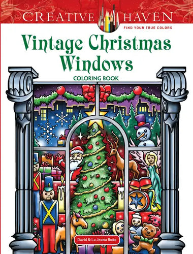 Creative Haven Vintage Christmas Windows Coloring Book - Paperback