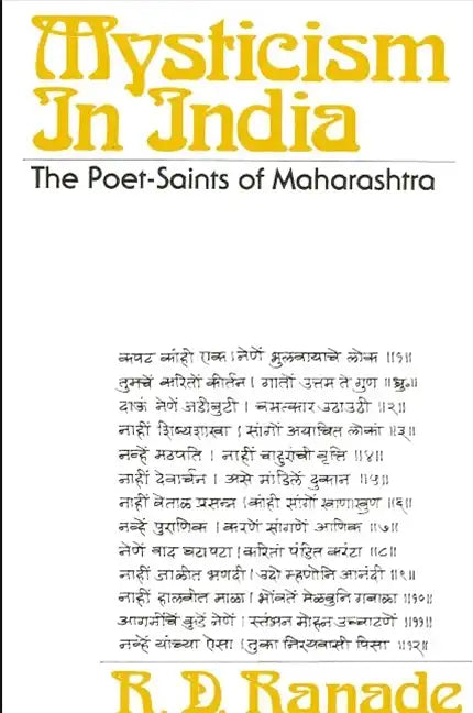 Mysticism in India: The Poet-Saints of Maharashtra - Paperback