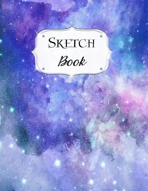 Sketch Book: Galaxy Sketchbook Scetchpad for Drawing or Doodling Notebook Pad for Creative Artists #3 Blue Purple - Paperback