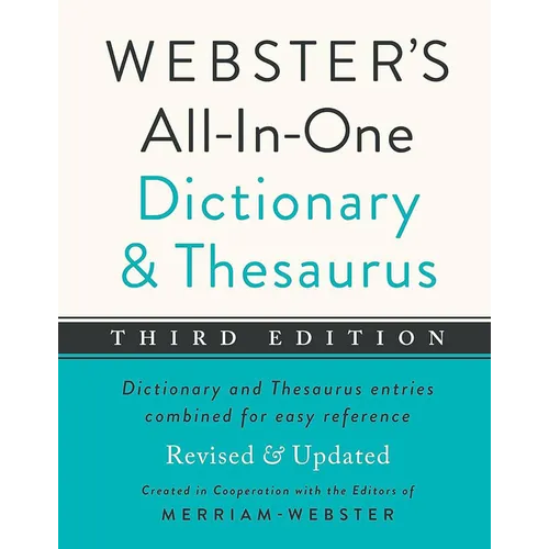 Webster's All-In-One Dictionary and Thesaurus, Third Edition - Hardcover