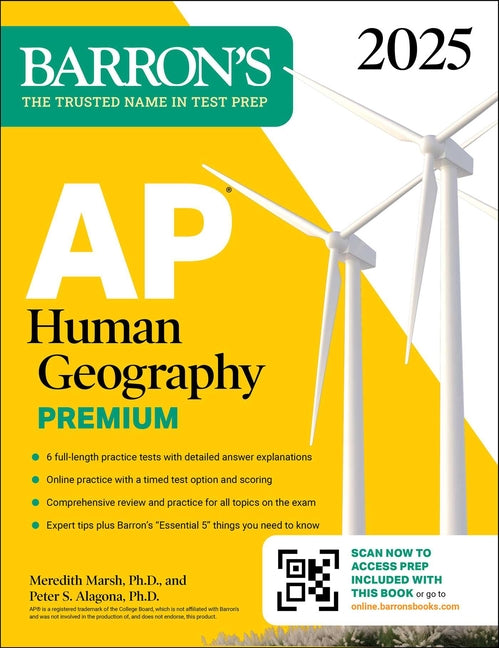 AP Human Geography Premium, 2025: Prep Book with 6 Practice Tests + Comprehensive Review + Online Practice - Paperback