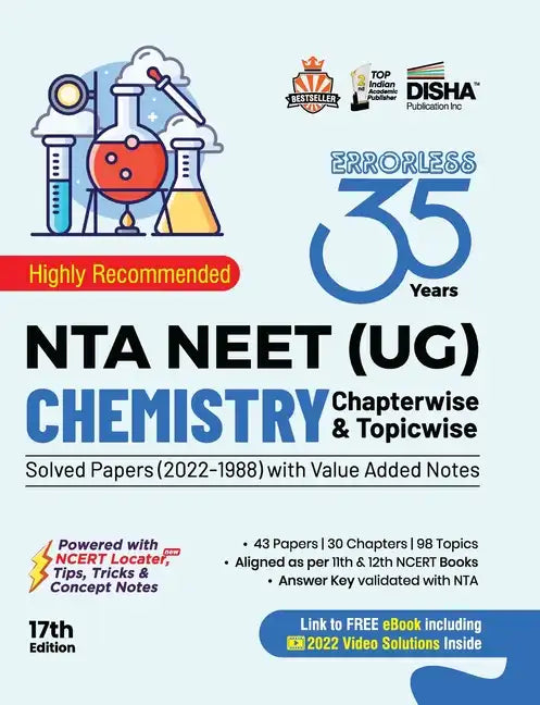35 Years NTA NEET (UG) CHEMISTRY Chapterwise & Topicwise Solved Papers with Value Added Notes (2022 - 1988) 17th Edition - Paperback