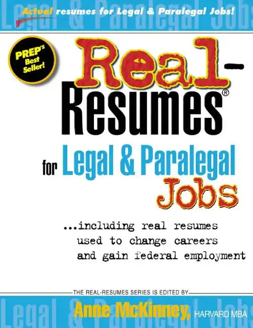 Real-Resumes for Legal & Paralegal Jobs - Paperback