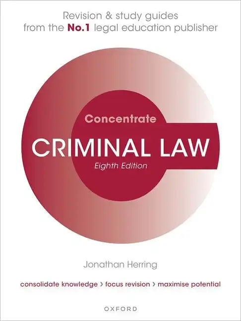 Criminal Law Concentrate: Law Revision and Study Guide - Paperback