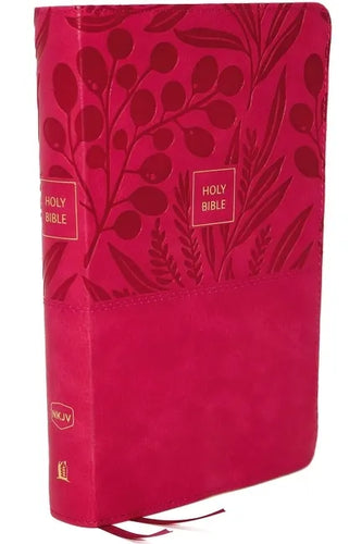 Nkjv, Reference Bible, Personal Size Large Print, Leathersoft, Pink, Thumb Indexed, Red Letter Edition, Comfort Print: Holy Bible, New King James Vers - Imitation Leather
