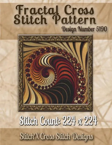 Fractal Cross Stitch Pattern: Design No. 5190 - Paperback