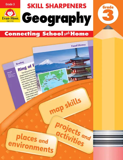 Skill Sharpeners: Geography, Grade 3 Workbook - Paperback