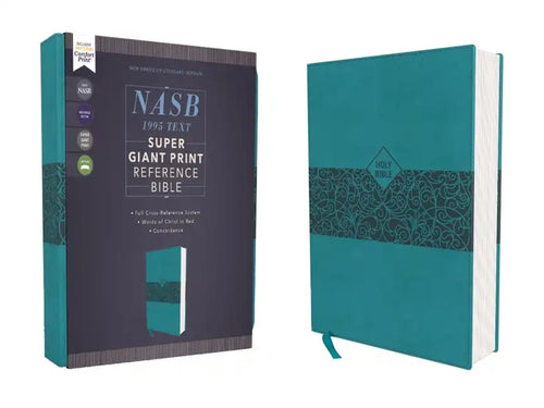 Nasb, Super Giant Print Reference Bible, Leathersoft, Teal, Red Letter Edition, 1995 Text, Comfort Print - Imitation Leather