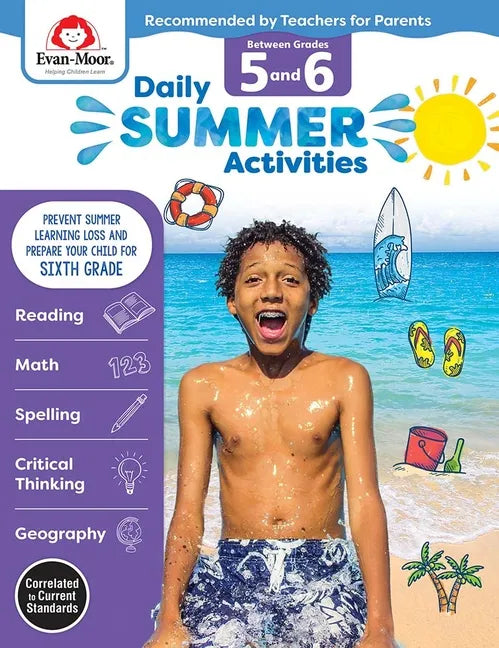 Daily Summer Activities: Between 5th Grade and 6th Grade, Grade 5 - 6 Workbook - Paperback
