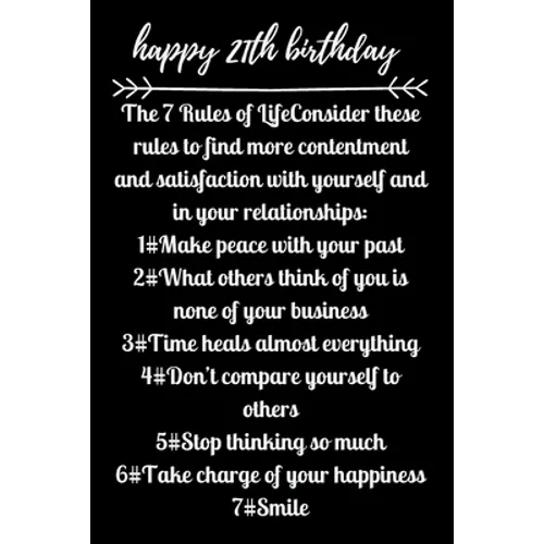 happy21th birthday The 7 Rules of Life - Paperback
