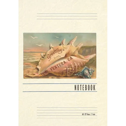 Vintage Lined Notebook Greetings from Ventura, California
