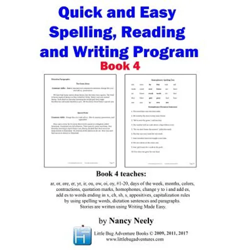 Quick and Easy Spelling, Reading and Writing Program Book 4 - Paperback
