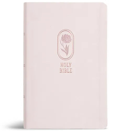 KJV Large Print Personal Size Reference Bible, Blush Pink Leathertouch, Indexed - Imitation Leather
