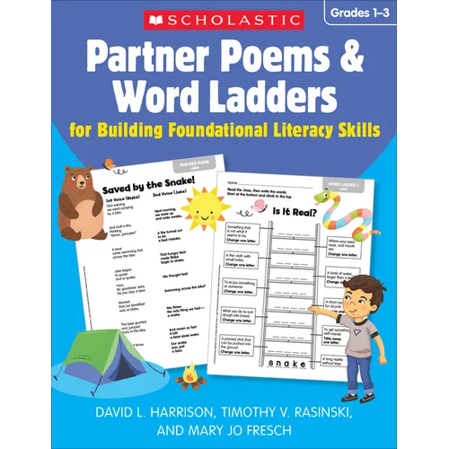Partner Poems & Word Ladders for Building Foundational Literacy Skills: Grades 1-3 - Paperback