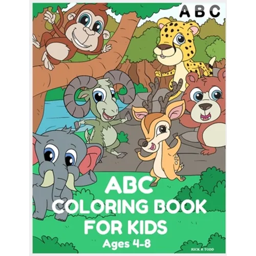 ABC COLORING BOOKS For Kids Ages 4-8: Alphabet Coloring Book Activity For Kids - Paperback