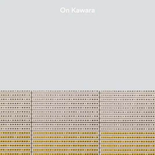 On Kawara - Hardcover