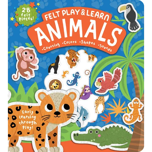 Felt Play & Learn Animals - Board Book