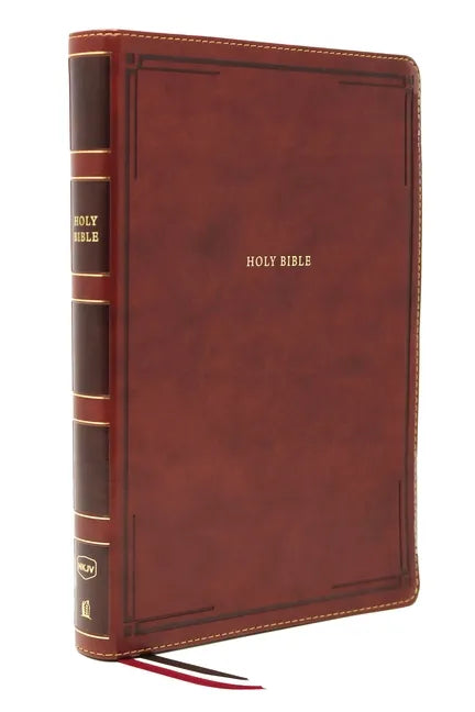 Nkjv, Thinline Bible, Giant Print, Leathersoft, Brown, Red Letter Edition, Comfort Print: Holy Bible, New King James Version - Imitation Leather