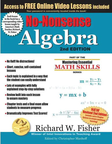 No-Nonsense Algebra, 2nd Edition: Part of the Mastering Essential Math Skills Series - Paperback