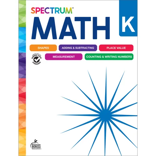 Spectrum Math Workbook, Grade K - Paperback